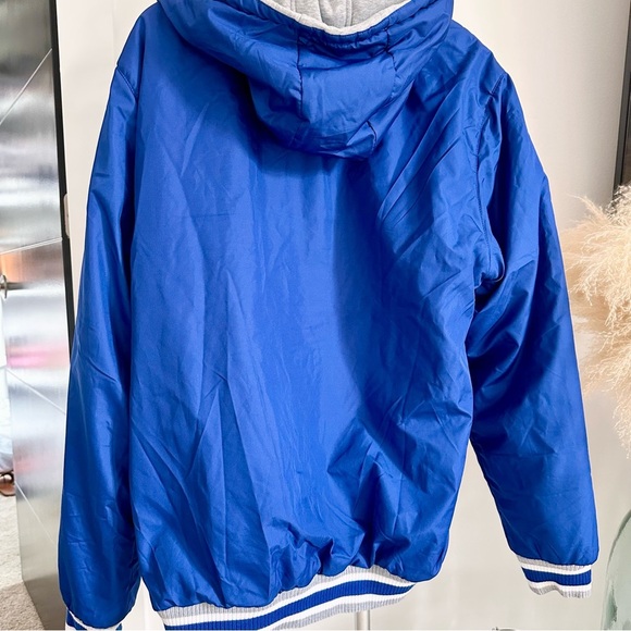 NHL St. Louis Blues Reversible Varsity Jacket Logos Royal & Grey JHD XL - Picture 11 of 12